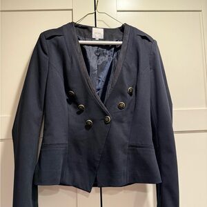 Navy Double-Breasted Women's Jacket